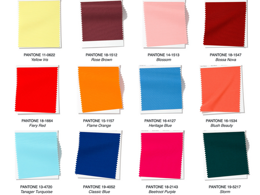 Nos couleurs pour ce printemps/été 2020
