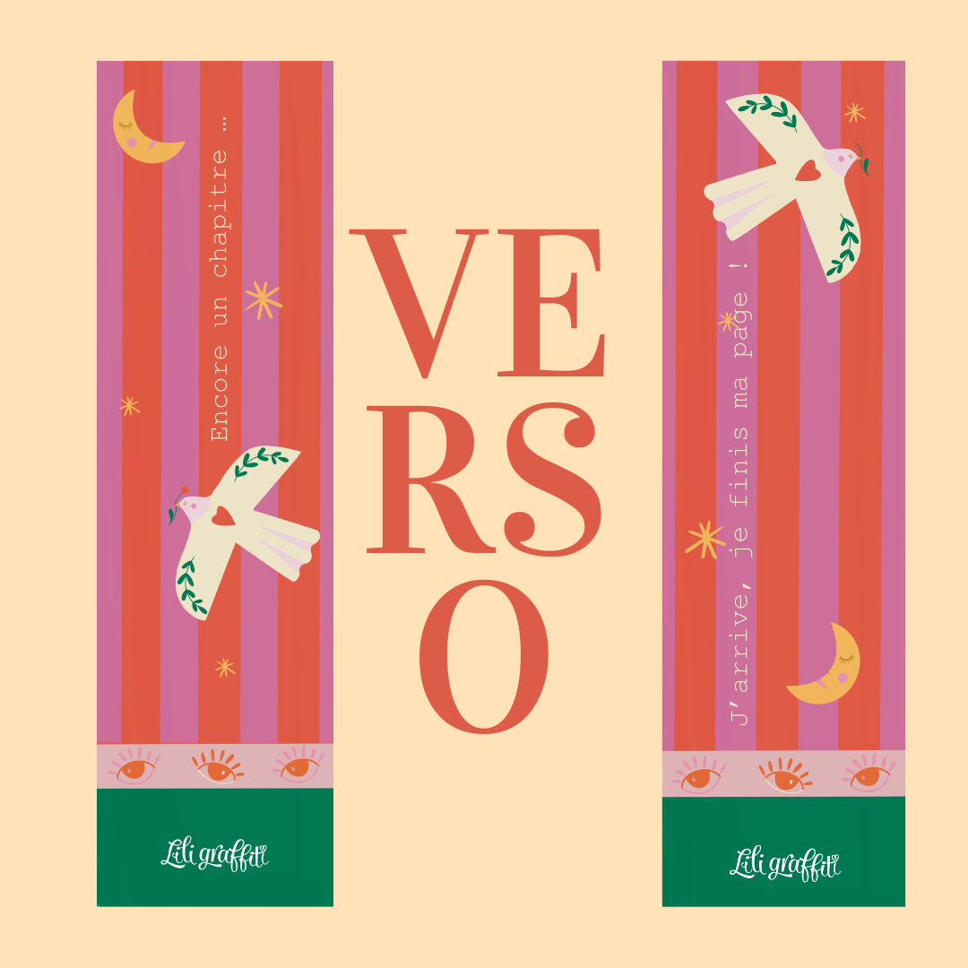 Marque-pages illustrés –  Lot de deux