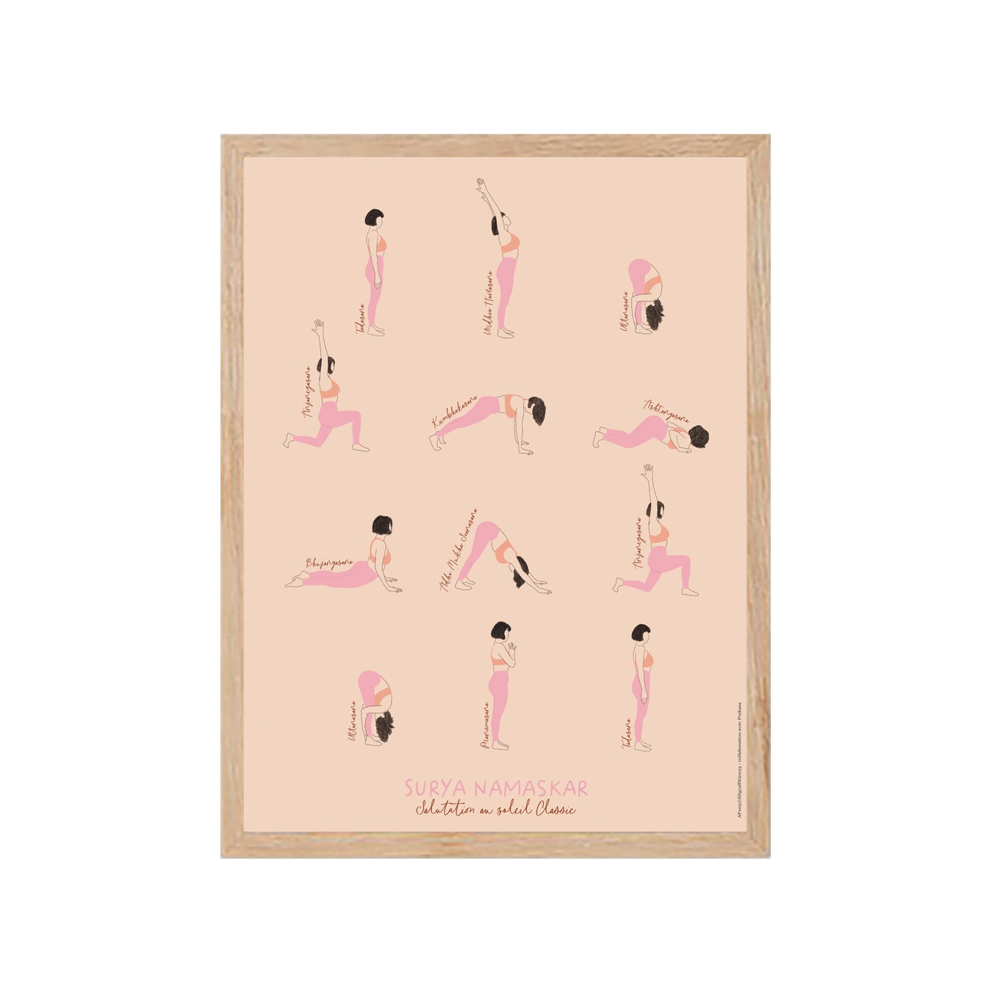 Salutation au soleil / Namaste - Affiche Murale