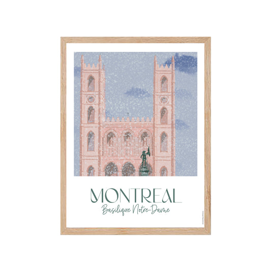 Montréal - Basilique Notre-Dame - Affiche Murale