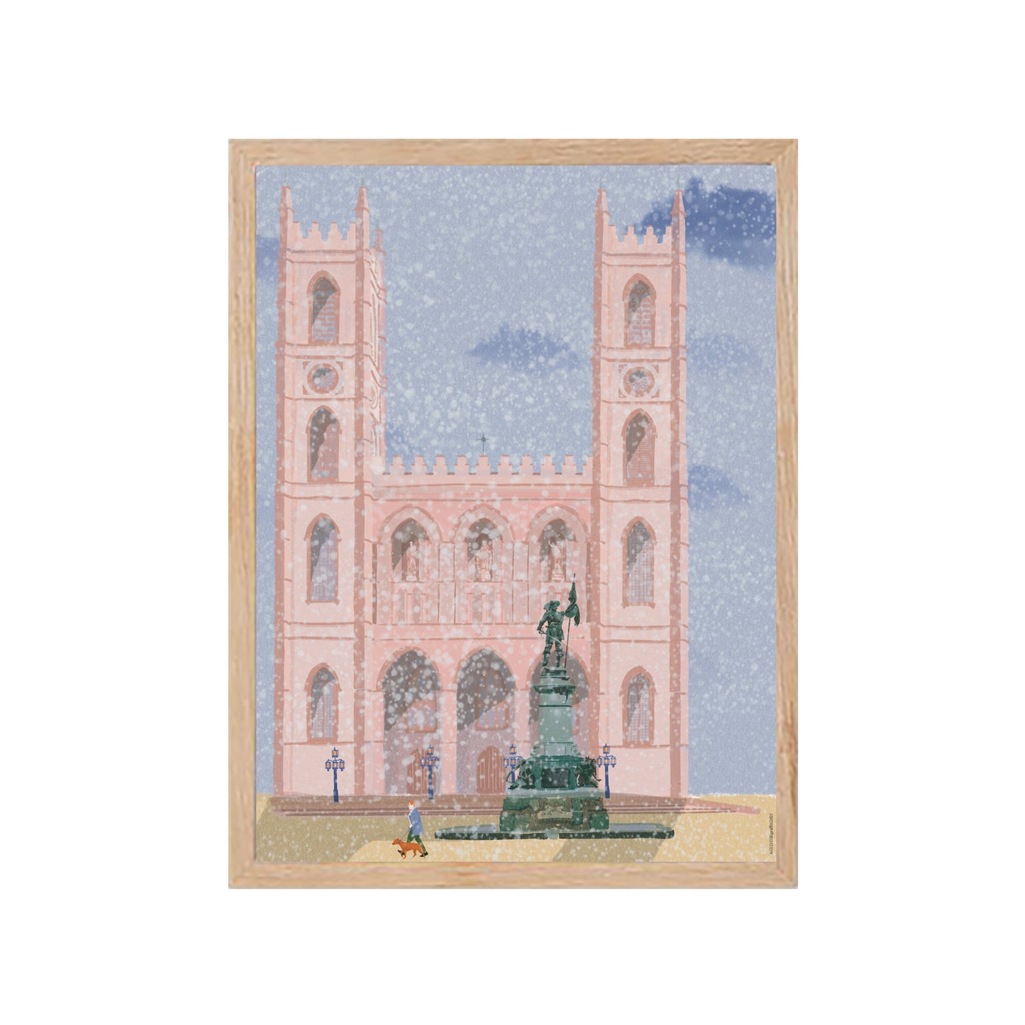 Montréal - Basilique Notre-Dame (sans texte) - Affiche murale