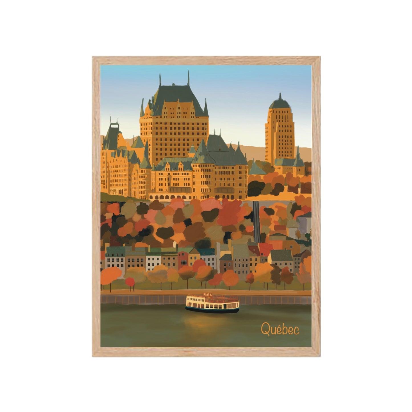 Affiche murale illustrée – Québec