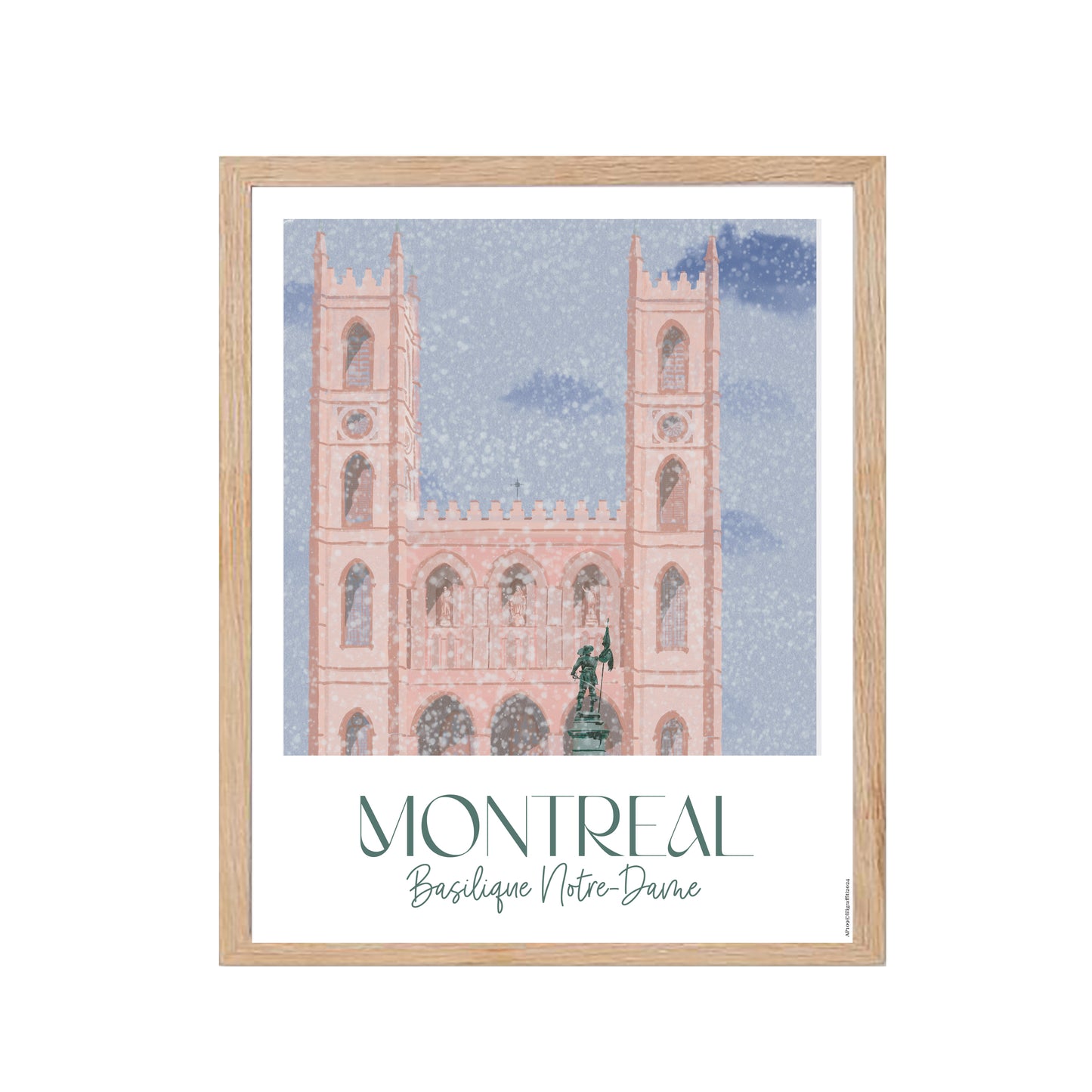 Montréal - Basilique Notre-Dame - Affiche Murale