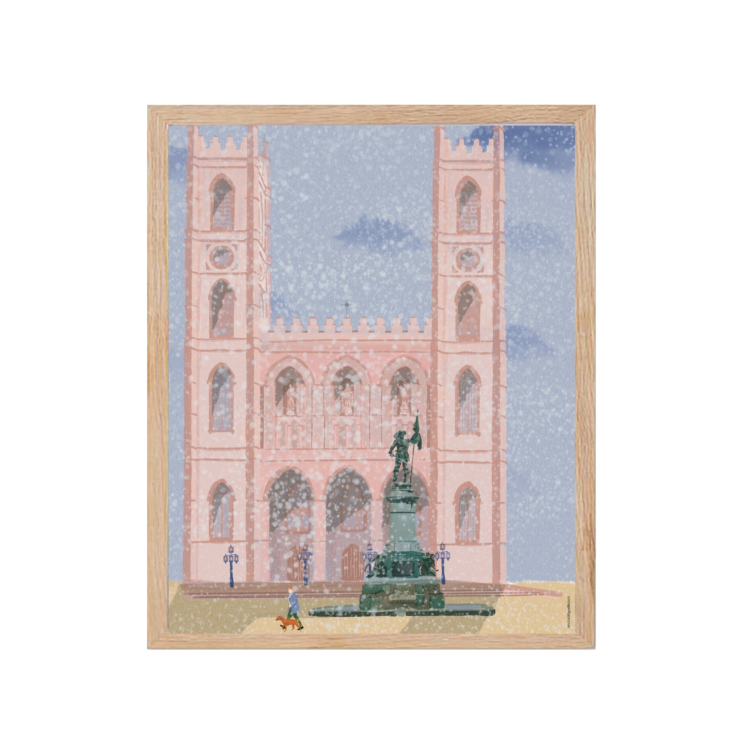 Montréal - Basilique Notre-Dame (sans texte) - Affiche murale