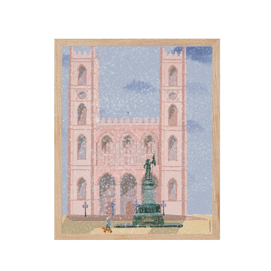 Montréal - Basilique Notre-Dame (sans texte) - Affiche murale