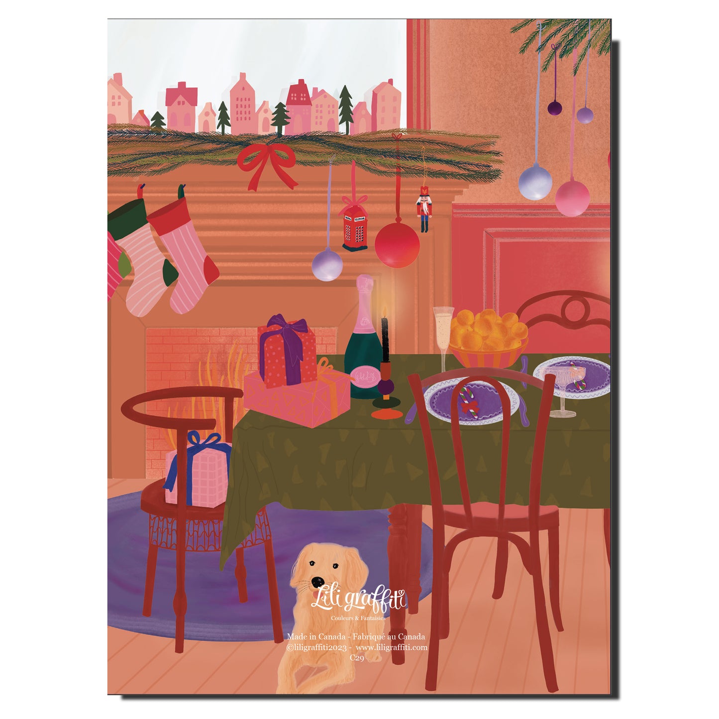 Cahier illustré - Table de Noël