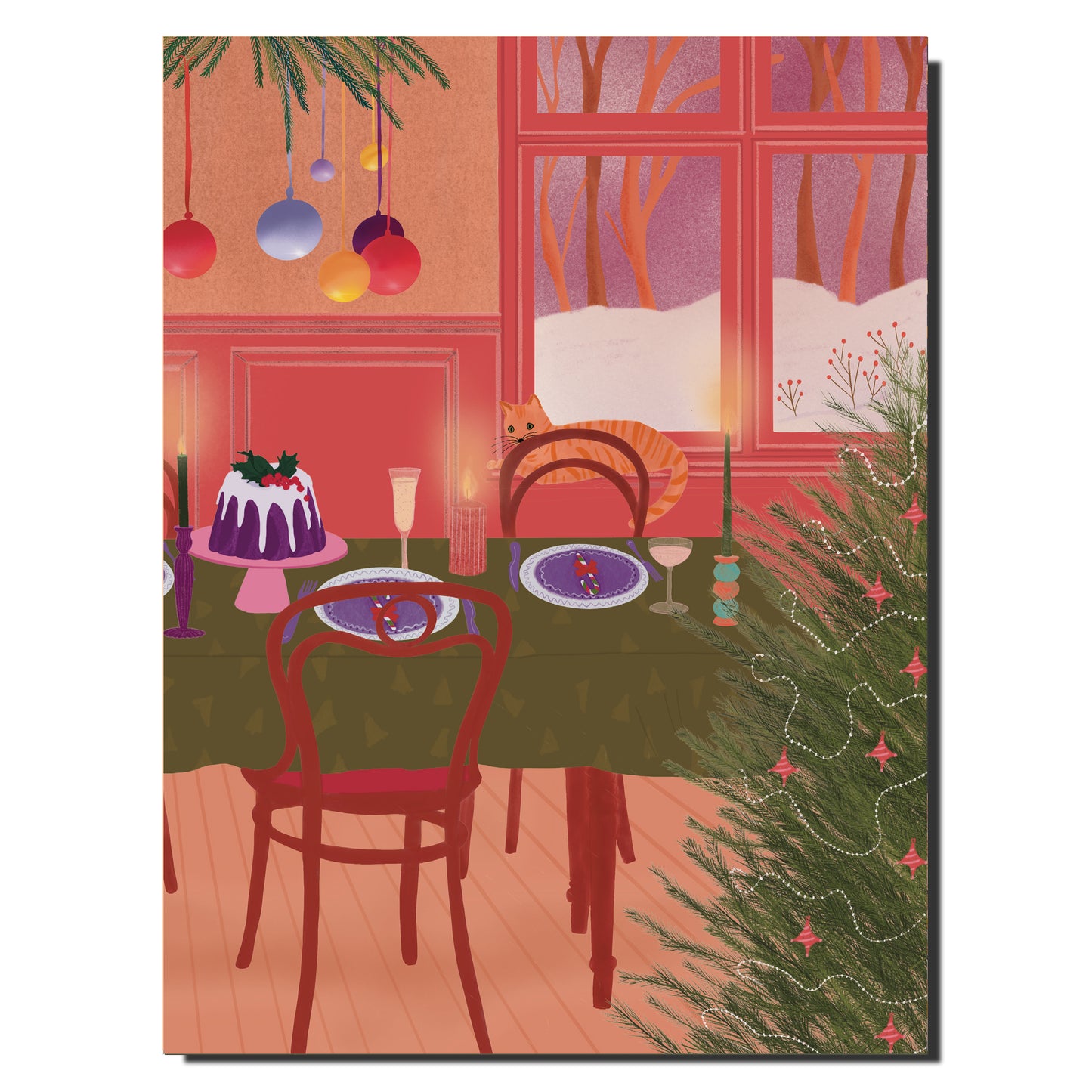 Cahier illustré - Table de Noël