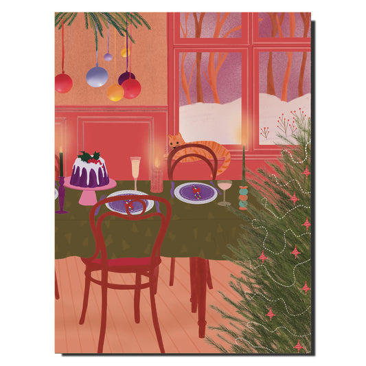 Cahier illustré - Table de Noël