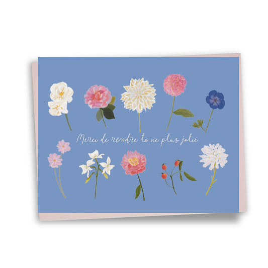 Carte de souhaits illustrée – Merci de rendre la vie plus jolie
