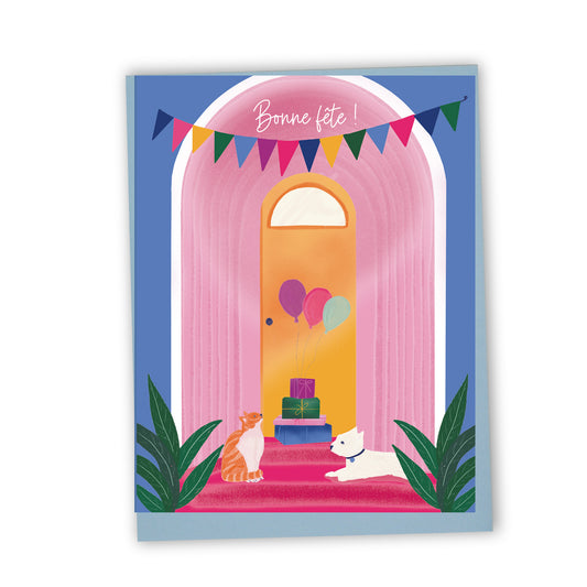Bonne fête (Porte) - Carte de souhaits