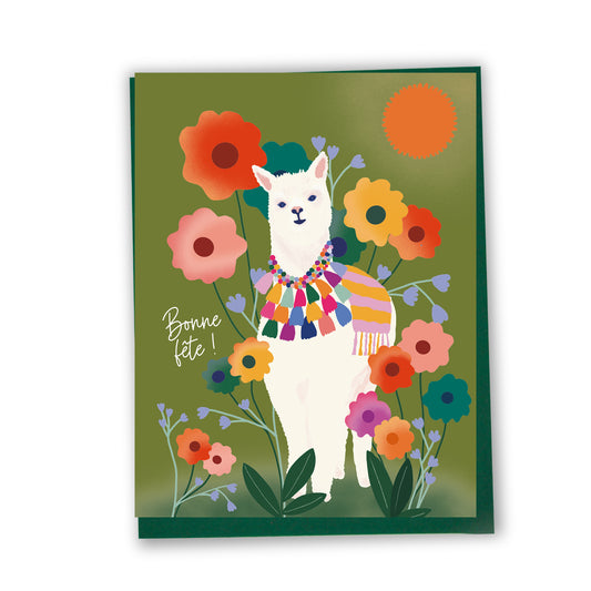 Bonne fête (Lama) - Carte de souhaits