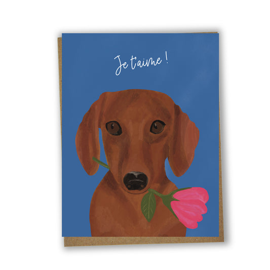 Carte de souhaits illustrée –  Je t’aime