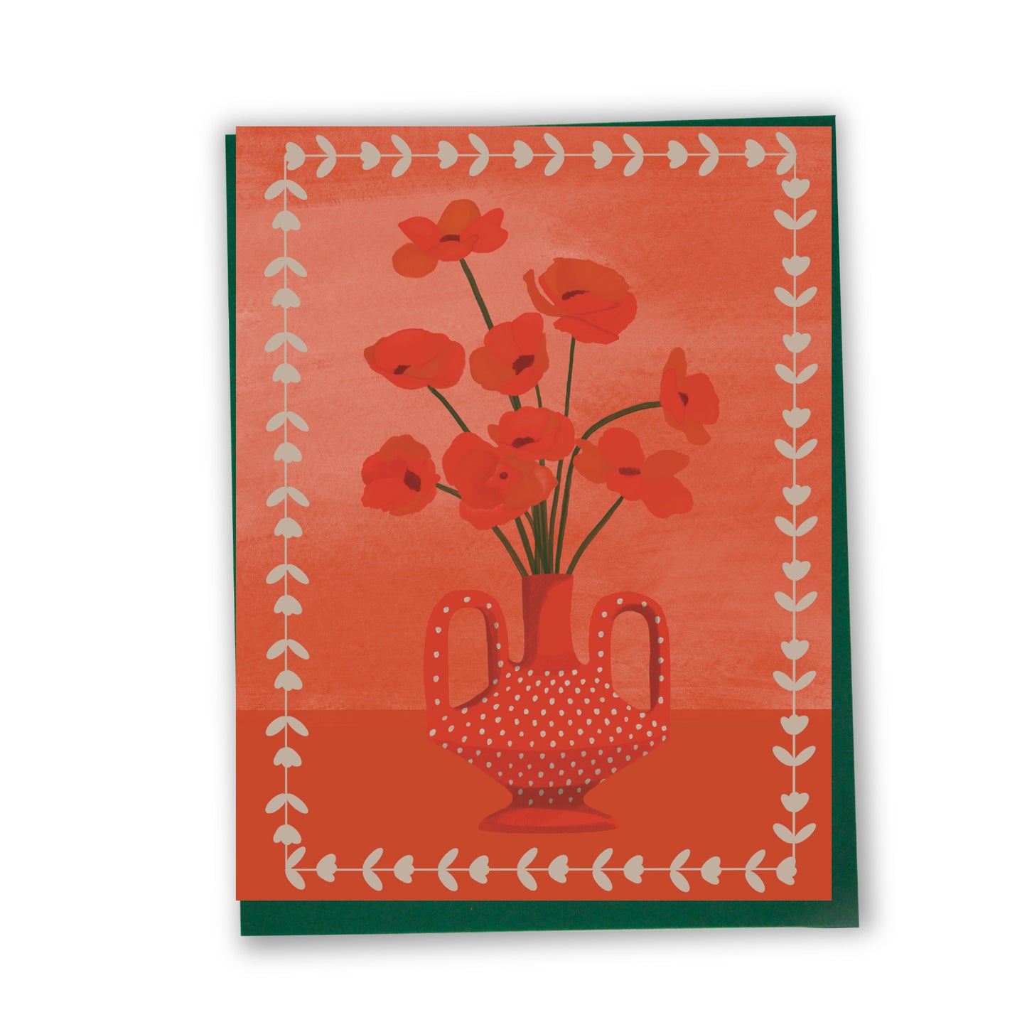 Carte de souhaits illustrée – Coquelicots