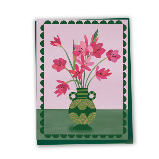 Carte de souhaits illustrée – Amaryllis