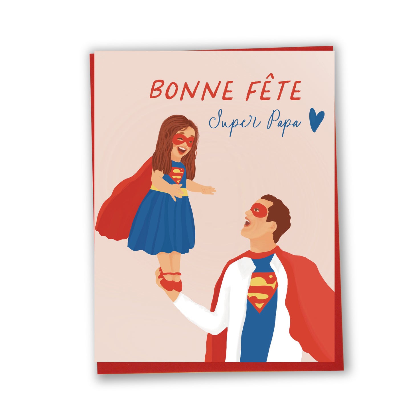 Carte de souhaits illustrée – Bonne fête Super papa