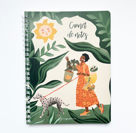 Cahier à spirales illustré - Printemps