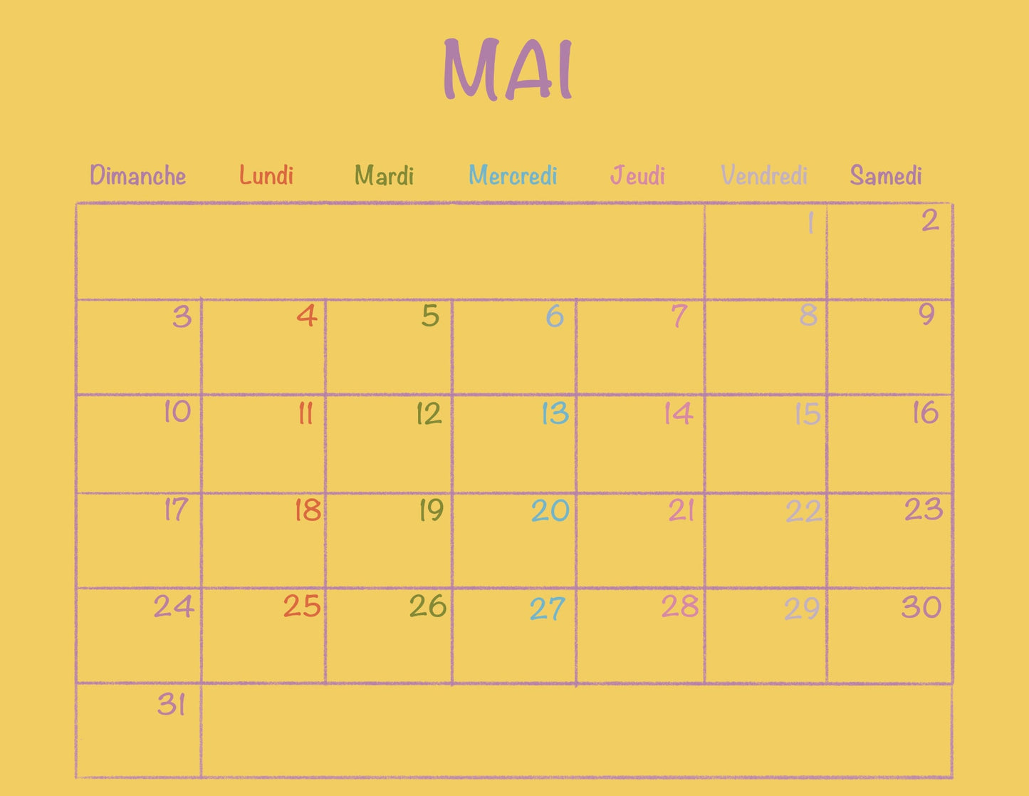 Calendrier illustré Montréal 2026