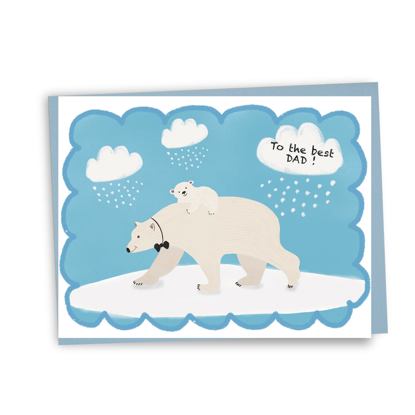 Illustrated Father’s Day card featuring a bear and cub, created by a Montreal-based illustrator