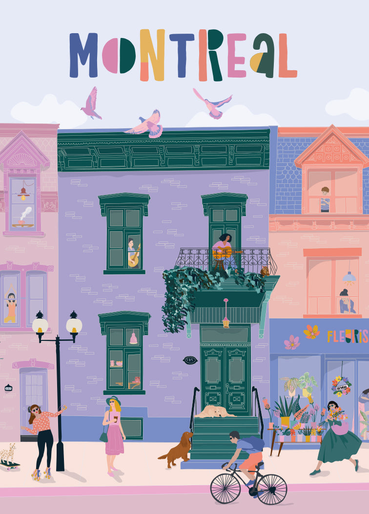 Cahier à spirales illustré Montréal - Format mini