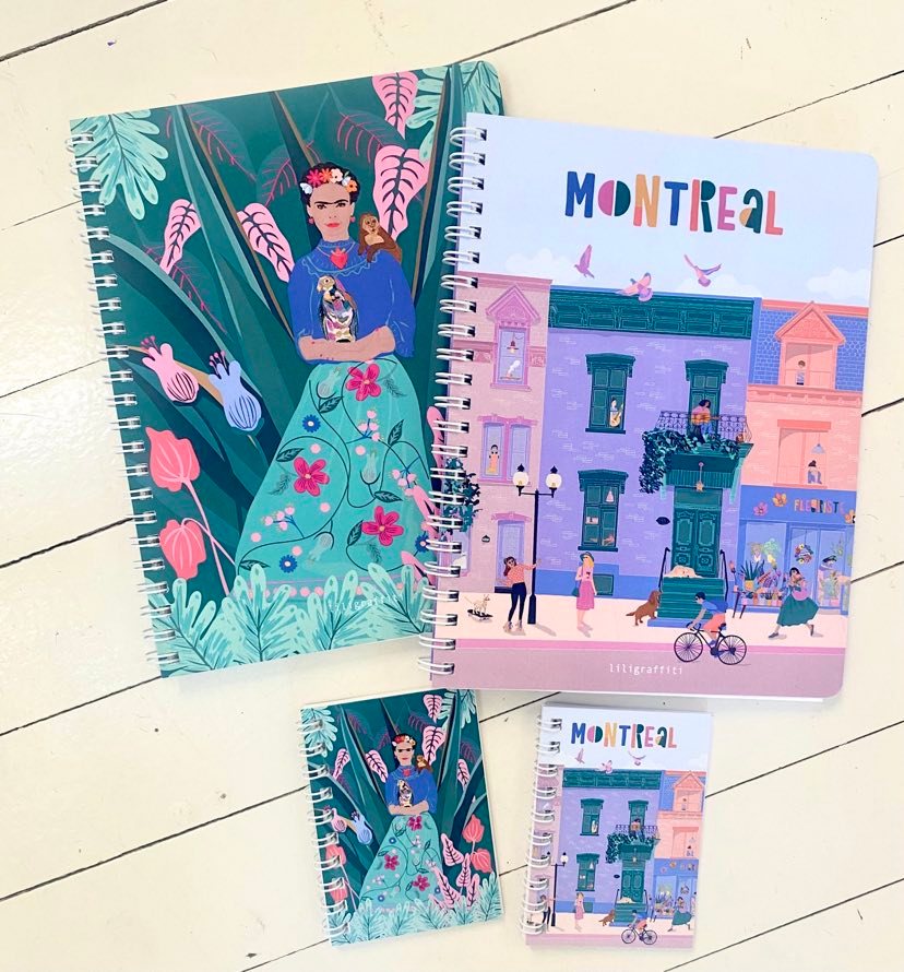 Cahier à spirales illustré Montréal - Format mini