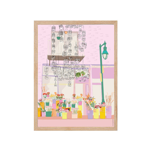 Montréal - Fleuriste - Affiche Murale