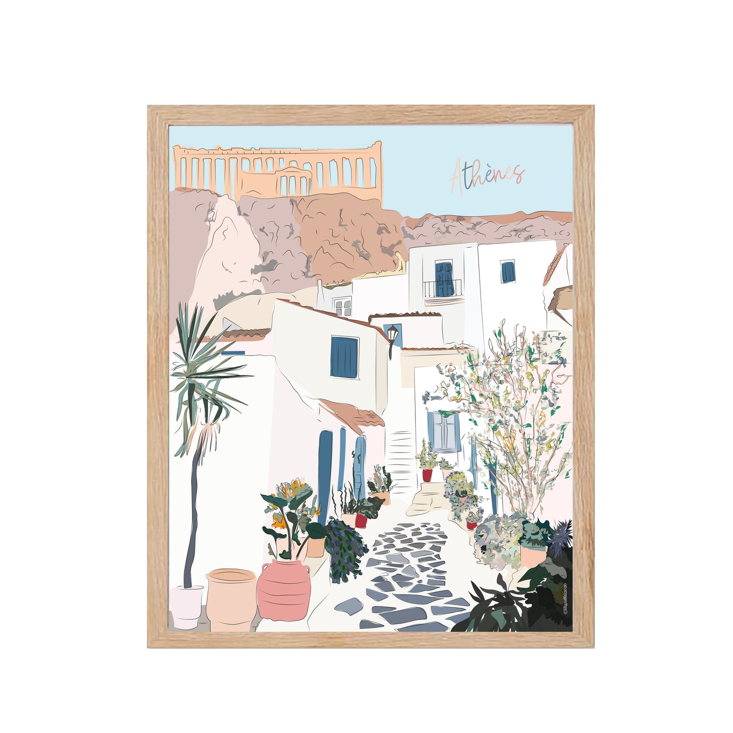 Athènes (Grèce) - Affiche Murale