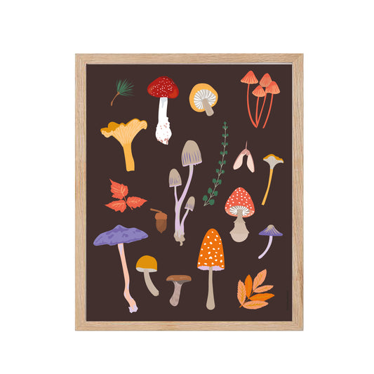 Champignons - Affiche Murale