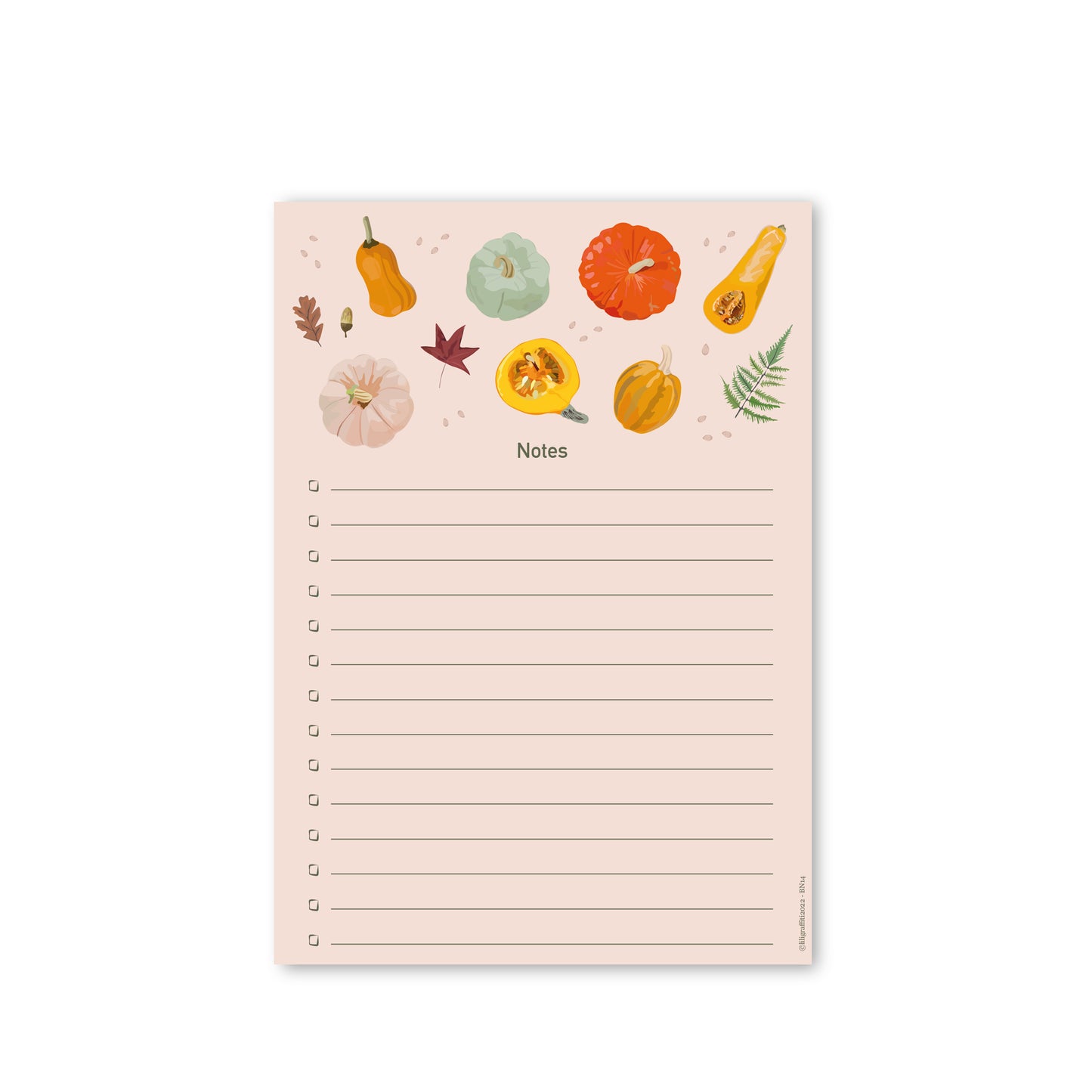 Bloc-notes illustré - Citrouilles