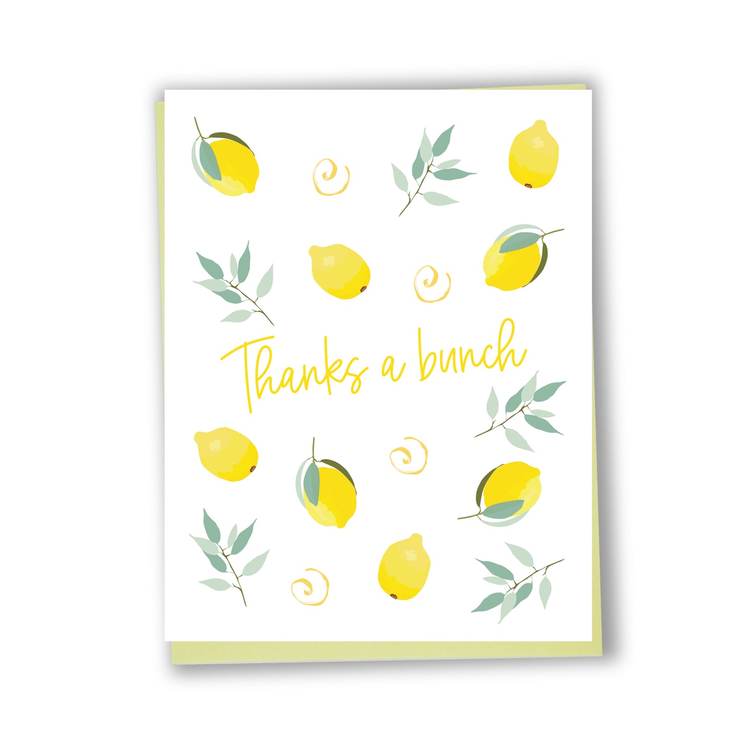 Carte de souhaits illustrée – Merci beaucoup (Citrons)