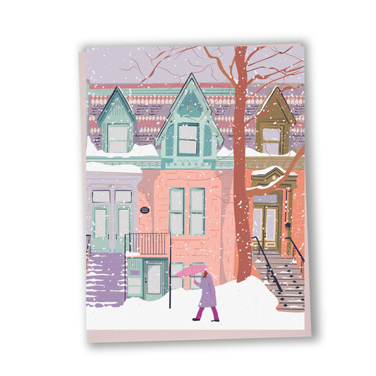 Carte de souhaits illustrée - Montréal, Notre-Dame-de-Grâce