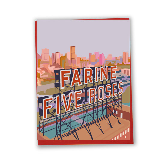 Carte de souhaits illustrée - Montréal, Farine Five Roses