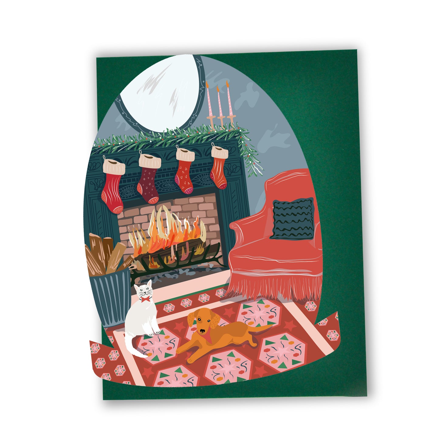 Happy holidays - Die-cut card