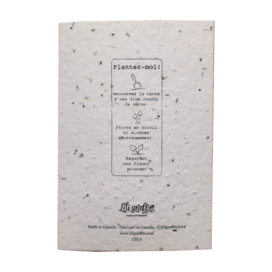 Plantable seed card - Bonne fête fleurie