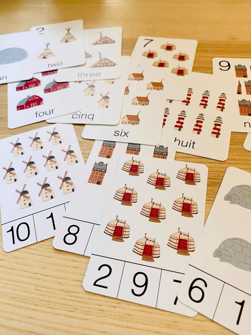 1-10 numbers flash cards