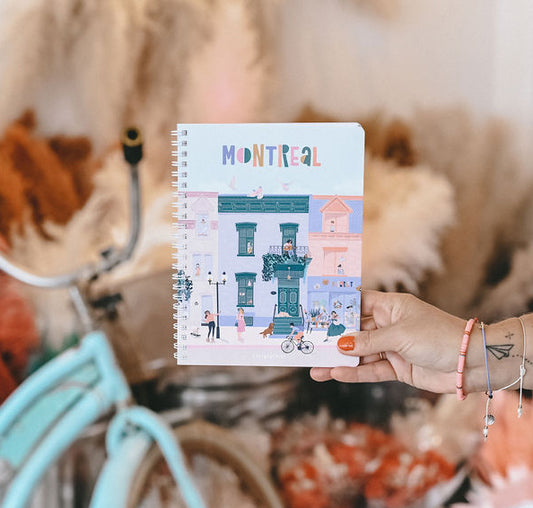 Cahier à spirales illustré Montréal