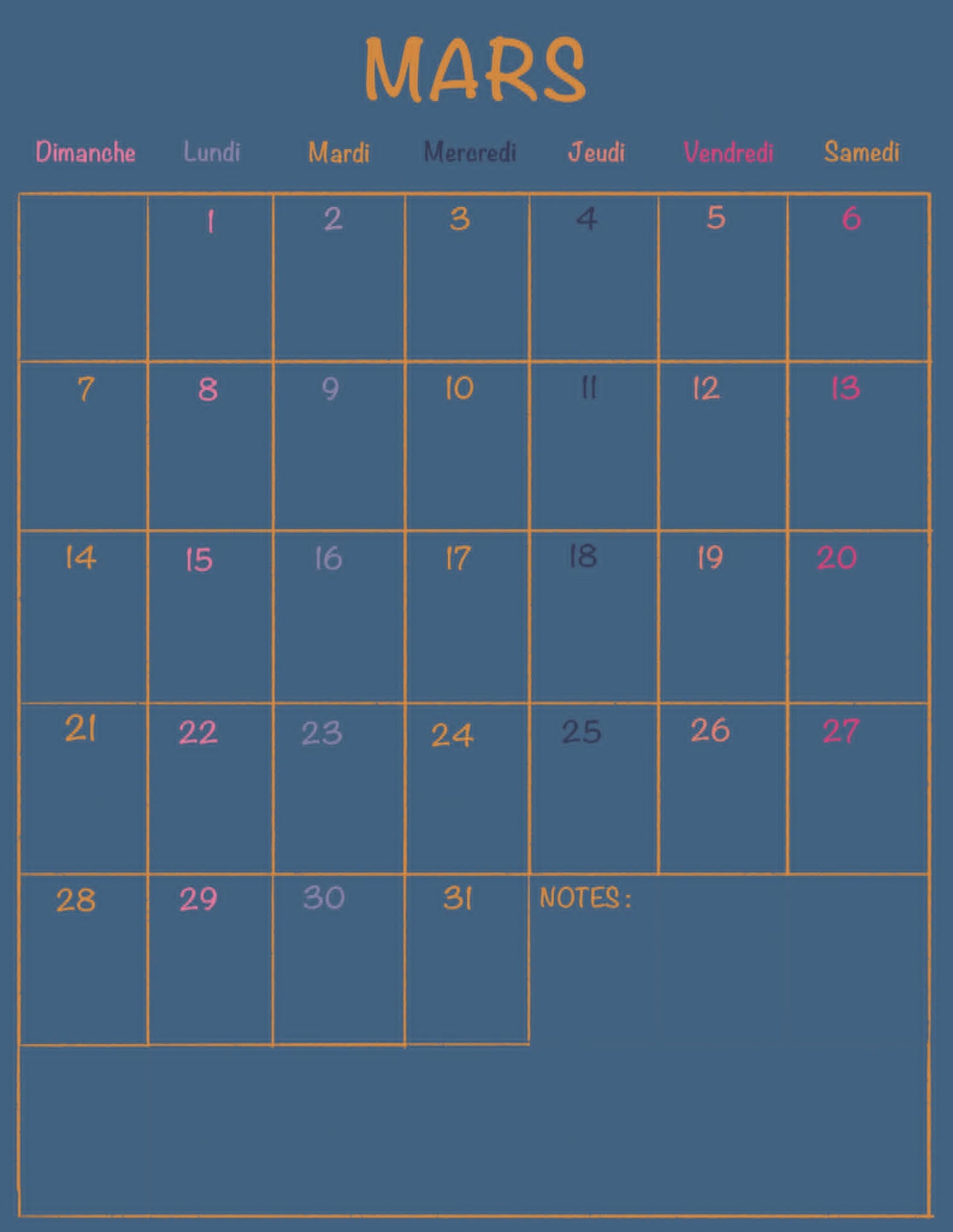 Calendrier illustré Montréal 2027