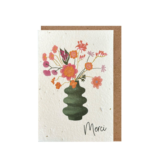 Plantable seed card - Merci (Wildflowers)