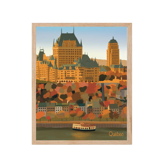 Affiche murale illustrée – Québec