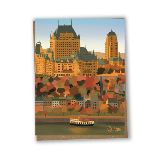 Carte de souhaits illustrée – Québec