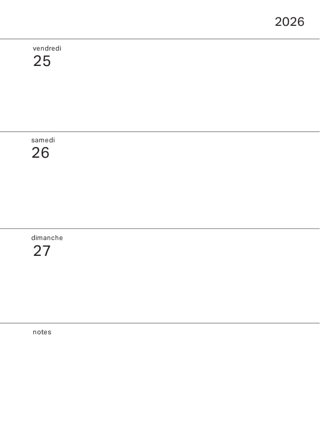 Agenda illustré Montréal 2026