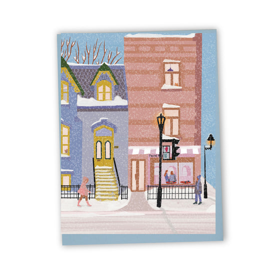 Illustrated greeting card – Montreal in January