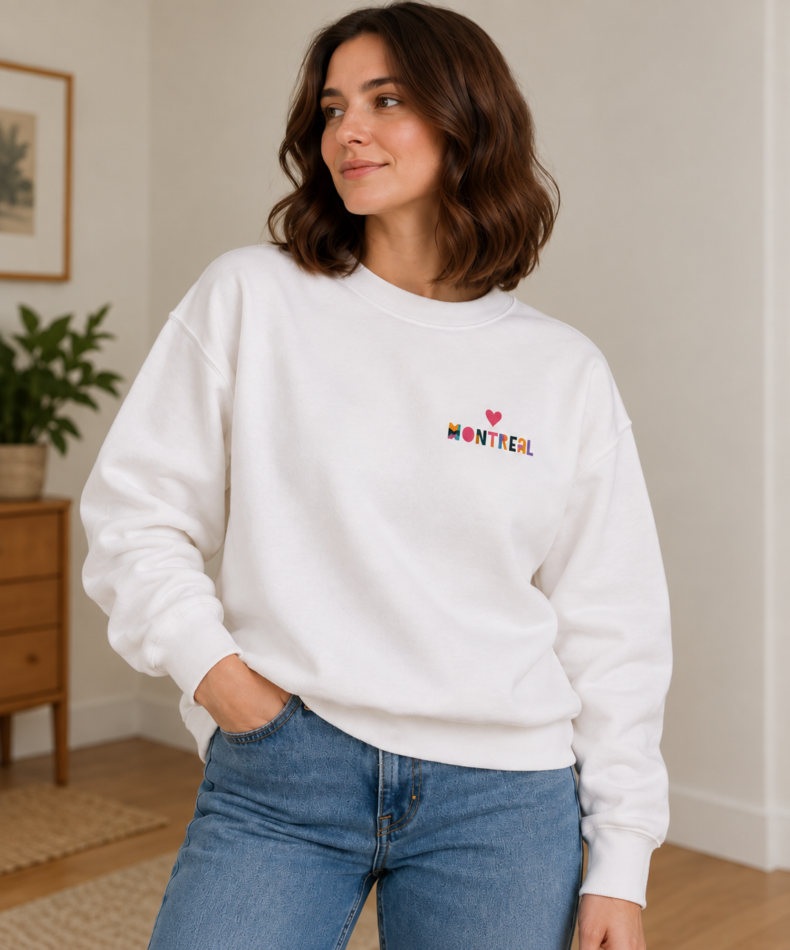 Chandail Carte de Montréal | Liligraffiti — Sweat Illustré Souvenir Montréal