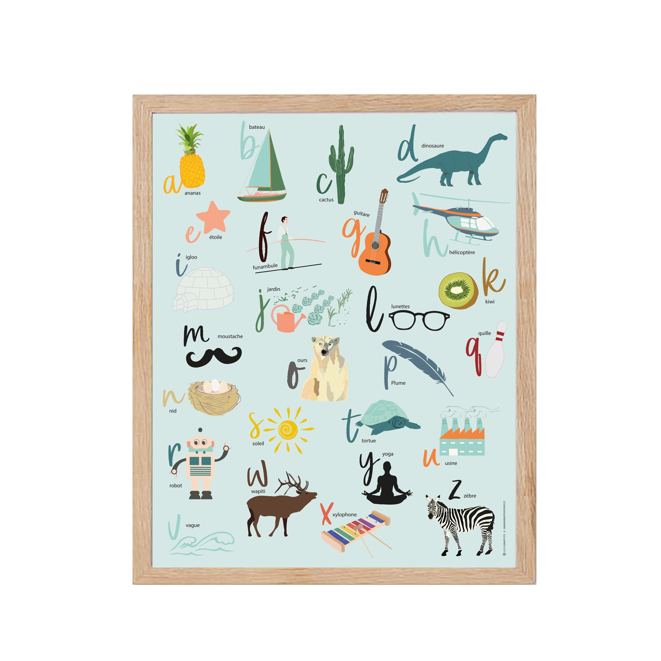 Abécédaires Lili graffiti x Le Monde est Tout-Petit - Affiche Murale